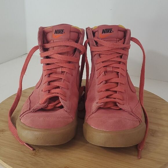 Nike Blazer Mid 77 Suede Light Redwood Gum Hi Top Sneakers Men's Size 8 - Picture 2 of 9
